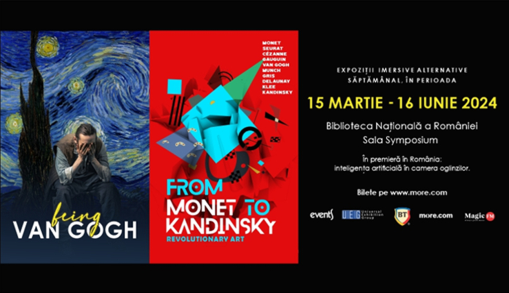 Expoziții imersive alternative - "Being Van Gogh" și "The Revolutionary Art: From Monet to Kandinsky