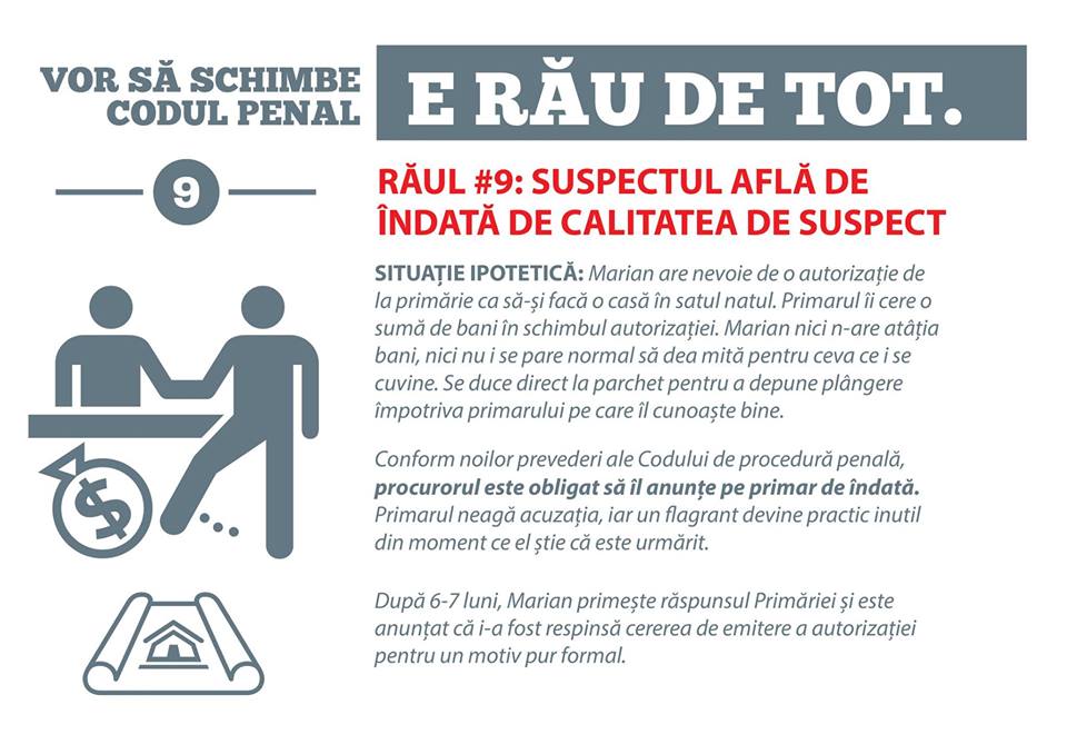 Raul #9: Suspectul afla imediat de calitatea de suspect